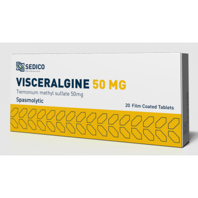 VISCERALGINE 50MG ( TIEMONIUM METHYLSULPHATE ) 20 F.C.TABLETS